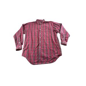 Polo Ralph Lauren Flannel Blaire‎ Men's Read plaid Shirt Size L